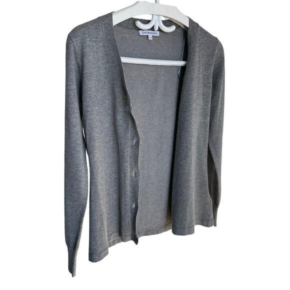 NWOT SAN FRANSISCO Womens Gray Cardigan Size XS Button Down Long Sleeve V-Neck - Picture 3 of 13